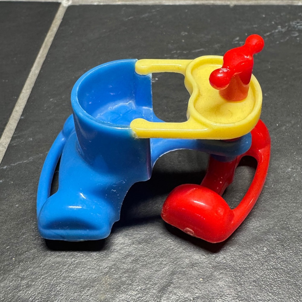 Vintage Renwal Plastic Dollhouse Stroller Blue Red Yellow No. 27 Made in USA